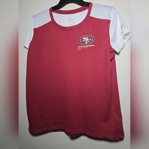 Womens Nike Red and White Sports T-Shirt 49ers